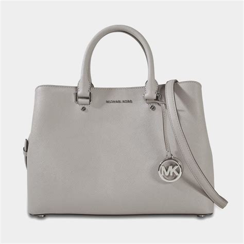 michael kors pearl grey leather tassel|Michael Kors Grey Satchel Bags & Handbags for Women.